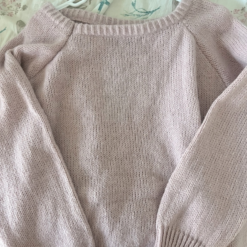 light pink sweater